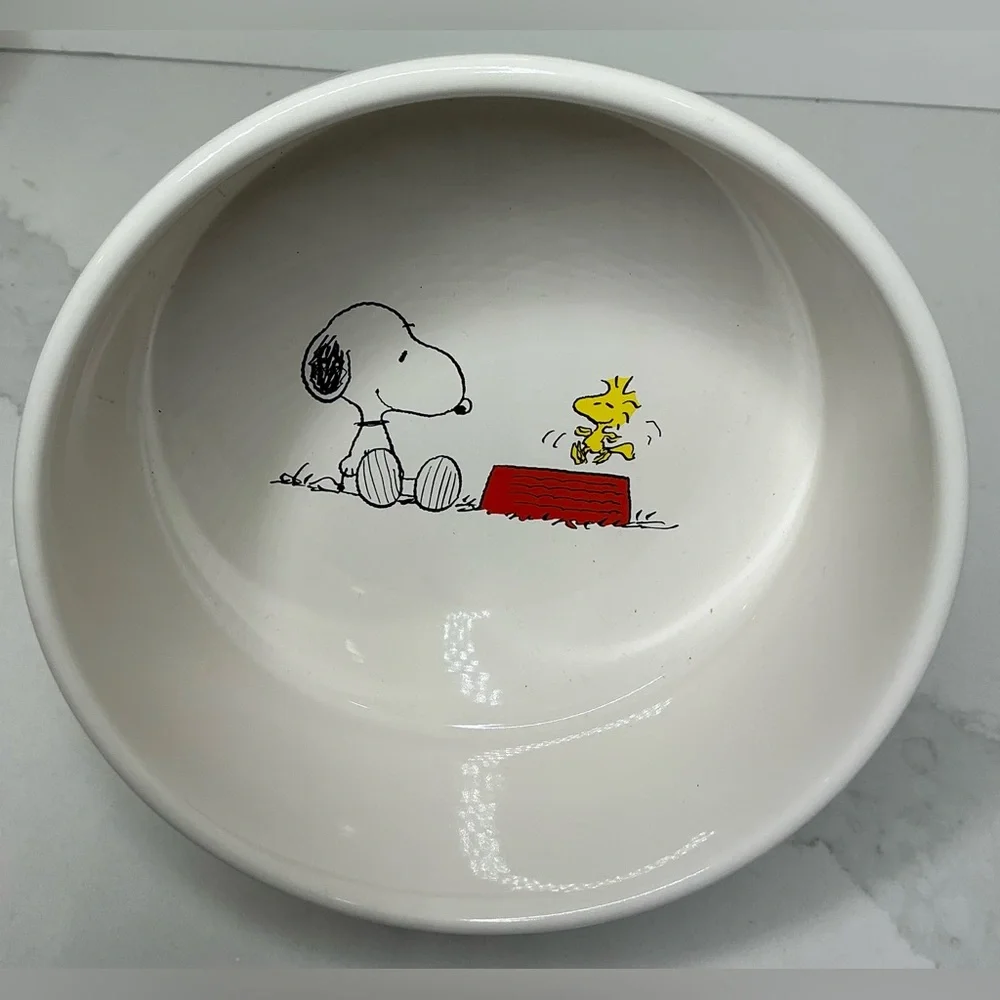 Rae Dunn Pet Dog Bowl PEANUTS 